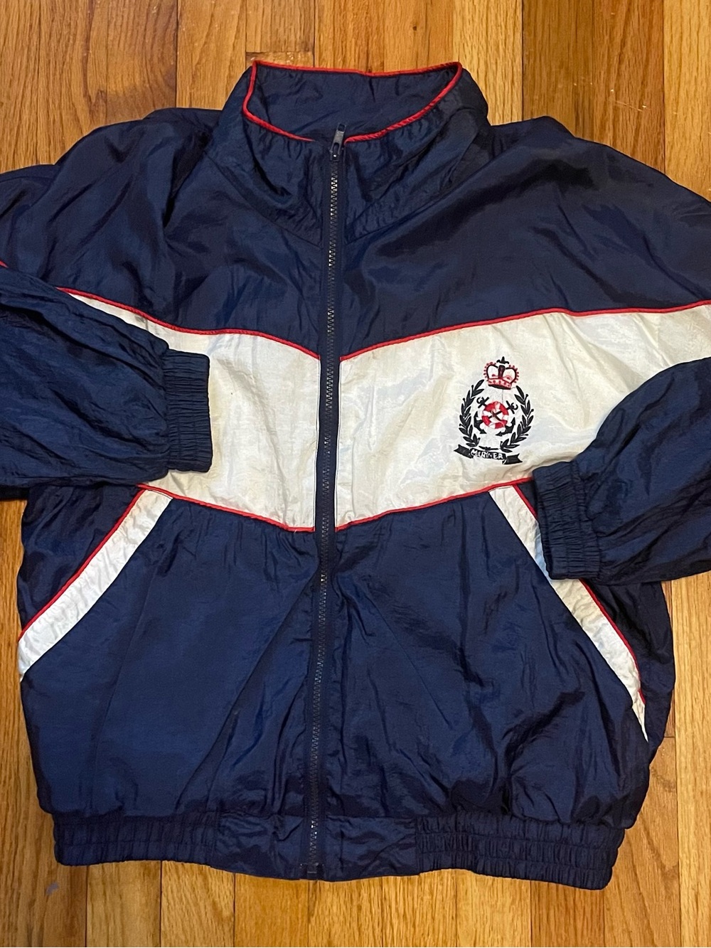 Vintage Active Exposure Preppy Nautical Jacket with Mariner Crest Women’s Size L